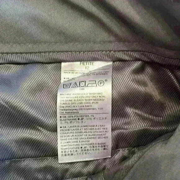 Banana Republic SCULPTED BOOTCUT PANT Stretch Size 12 P Grey - Picture 11 of 12